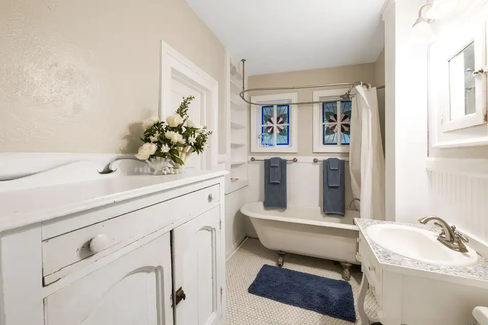 Vanity and toilet swapped, valves replaced