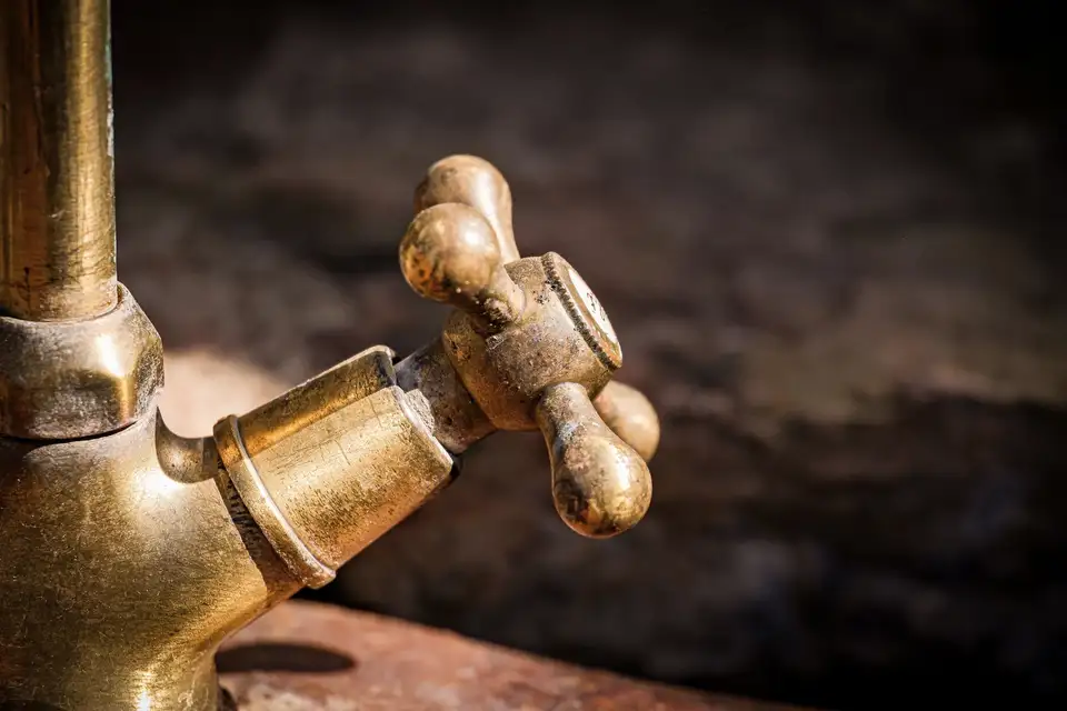 Original brass faucet rebuilt